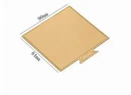 square 8cm 100 шт./компл. Золотой коврик для Мусса нижние пены торт база Панели Бумага плата Multi Форма десерт лоток для рождественского кекса украшения инструменты - Цвет: square 8cm