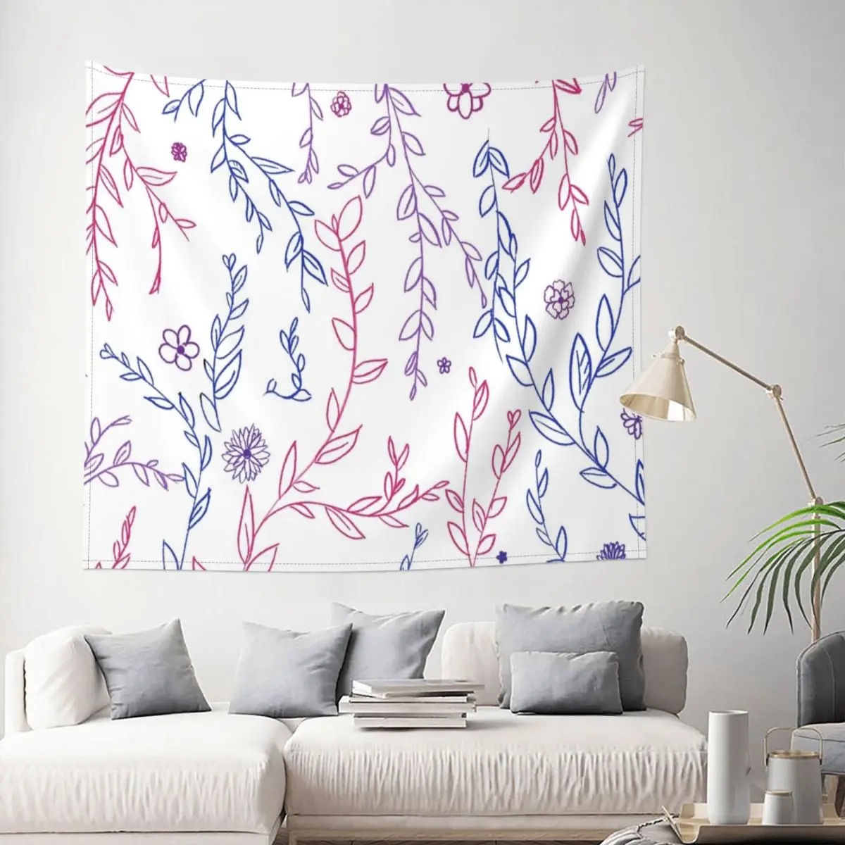 

Bi Vines And Flowers Tapestry Floral Nature Art Decoration Wall Room Home Decor Hanging Bedroom Kawaii Cartom Fashion