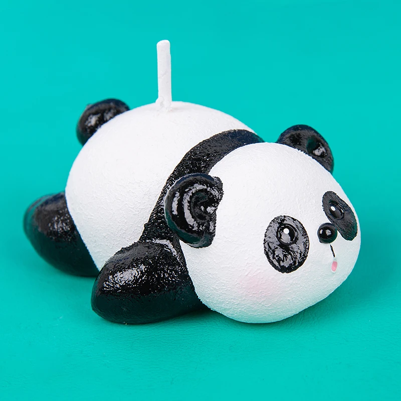 Мультяшная панда свеча торт на день рождения декоративное украшение животное