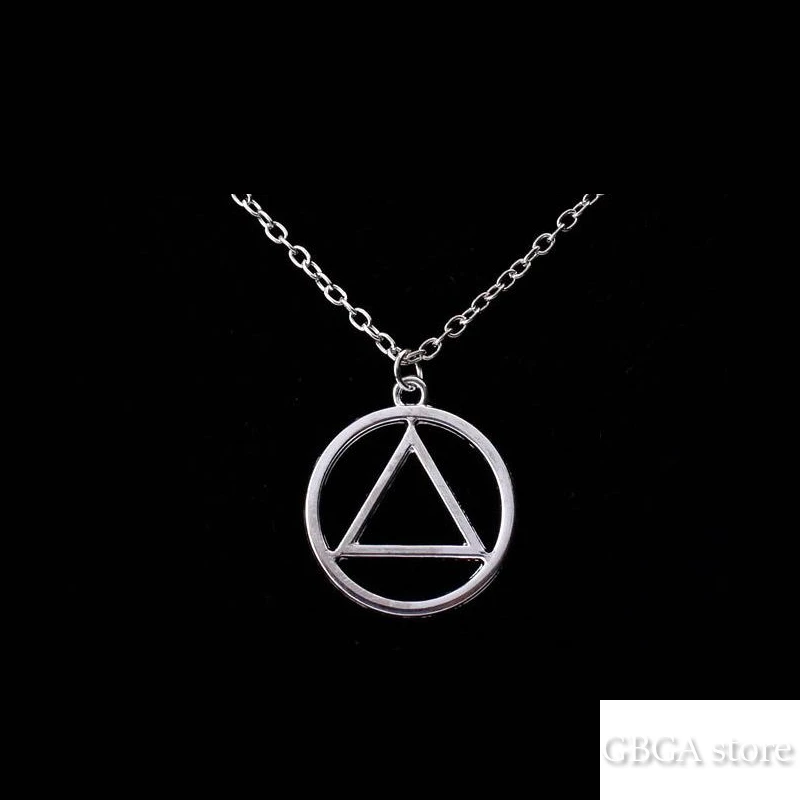 

anime cosplay akatsuki hidan pendant necklace costume accessories hip hop necklace metal triangle circle choker for women men