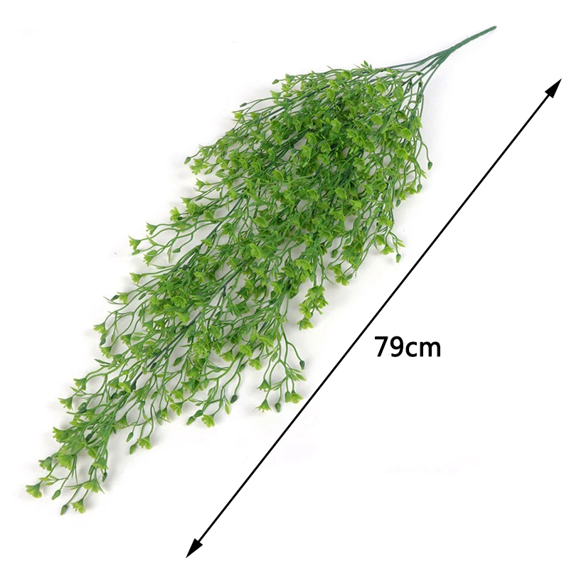 

Green Purple Artificial Plant Plastic Rattan Wall Flowers Wedding Party New Year Home Decoration Accessories Fake Flowers Vine