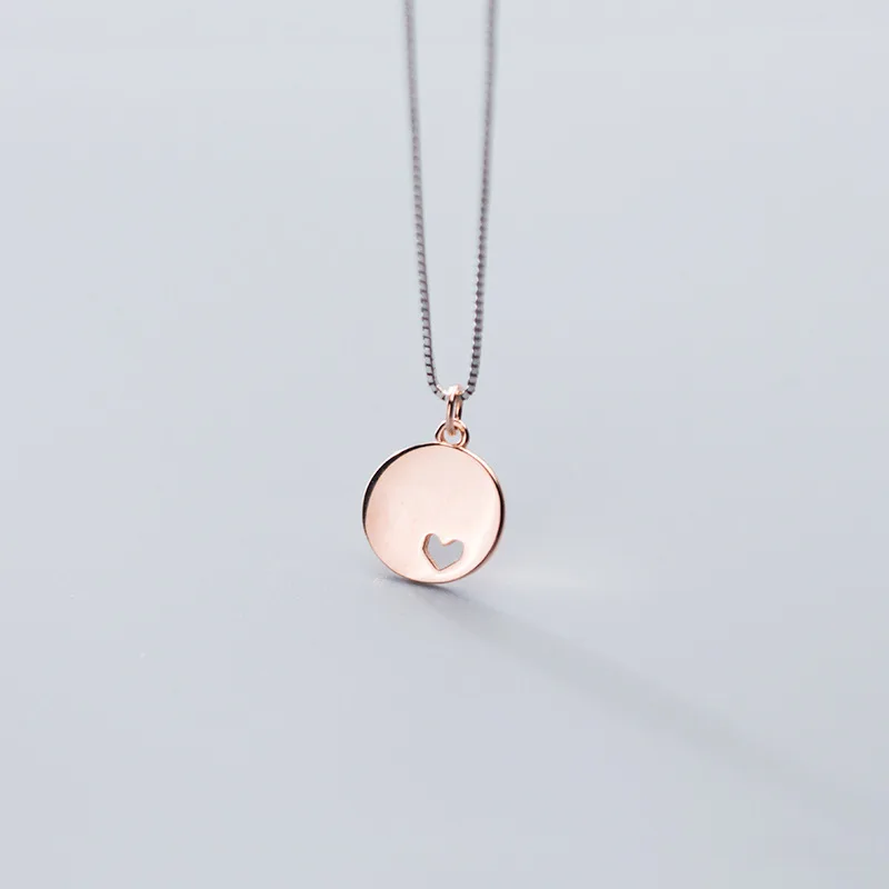 MEETSOFT романтичное Стерлинговое Серебро 925 пробы минималистичные подвески в форме