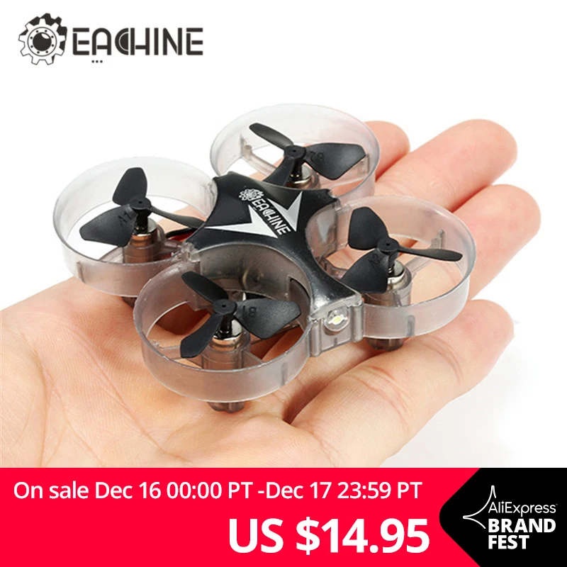 Горячая Eachine E012 мини 2.4G 4CH 6 Axis Безголовый Дрон С LED Фонарями RC Квадрокоптер RTF