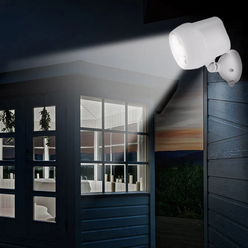 Светильник Настенный уличный с датчиком движения 4 светодиода IP65|Уличные