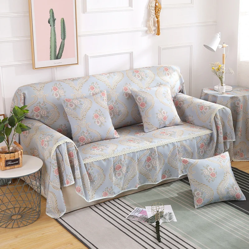 

Pastoral Princess Soft Slipcover Flower Sofa Cover for Living Room Couch Cover Armchair Cover Single/Two/Three/Four Seat
