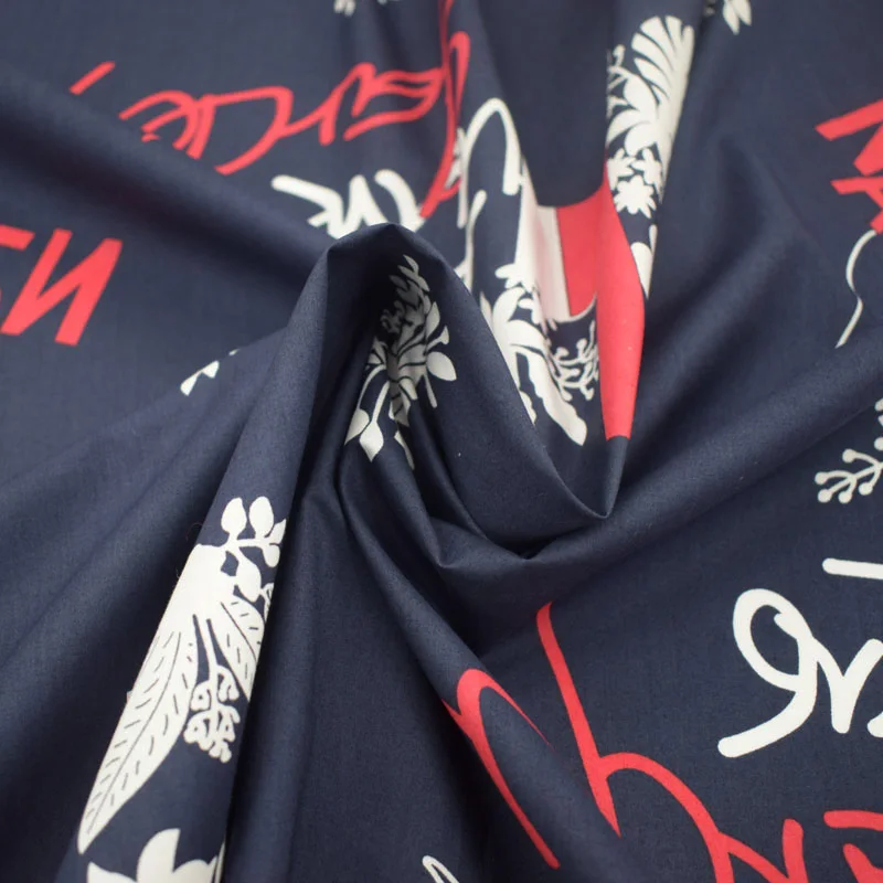 

Purplish blue letter style pure coton fabric cotton for dress tissu au metre bazin riche getzner telas por metro tissus stof