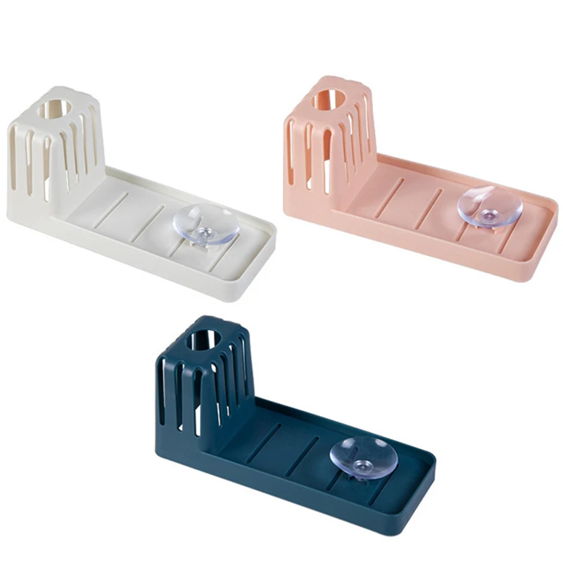 

Присоска для раковины, стеллаж для хранения чистящих щеток, сушилка для кухни, неперфорированная полка для хранения губки, ложки, мыла