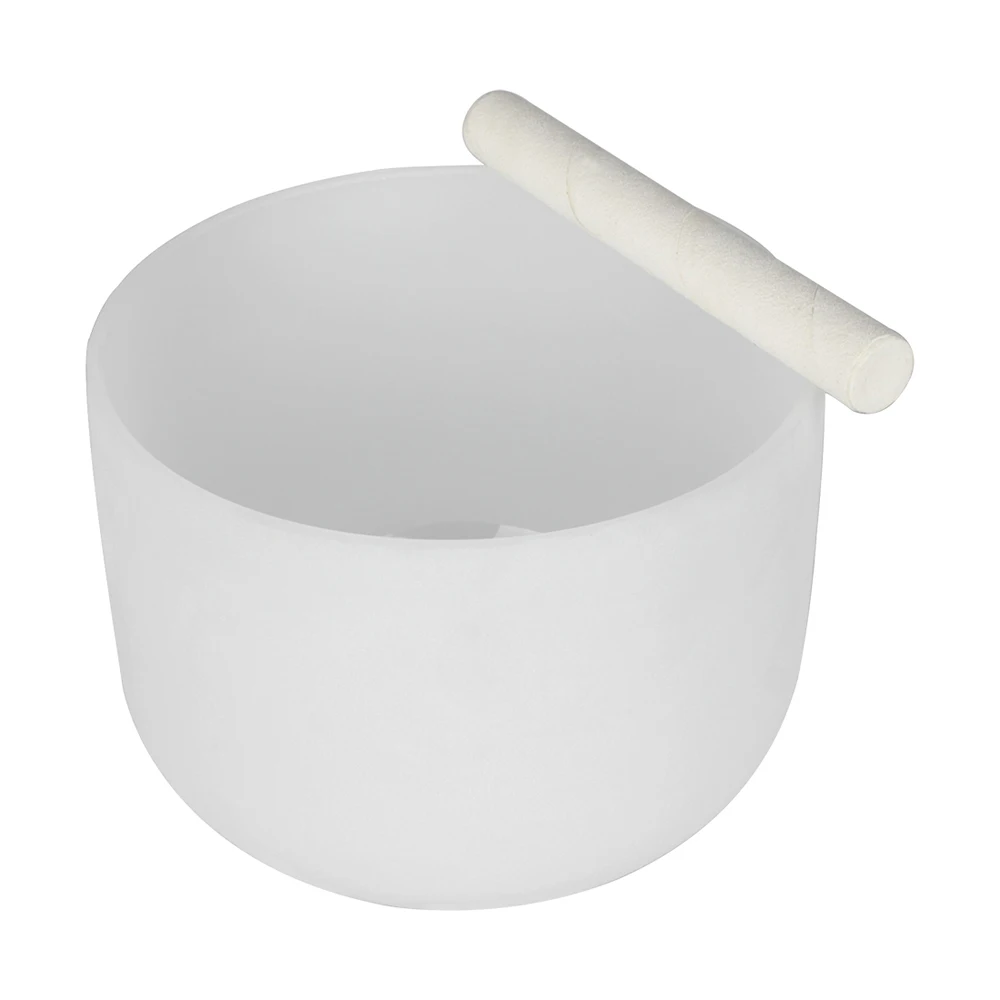 

10 Inch Crystal Singing Bowl G Note with Mallet & Rubber O-Ring for Music Making Musical Healing Meditation Yoga Home Office