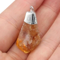 natural stone pendants irregular citrines crystal exquisite charms for jewelry making diy necklace accessories