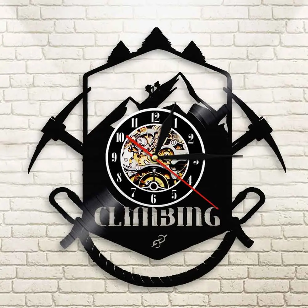 Настенные часы с логотипом для альпинизма тропы ледяной топор оборудование