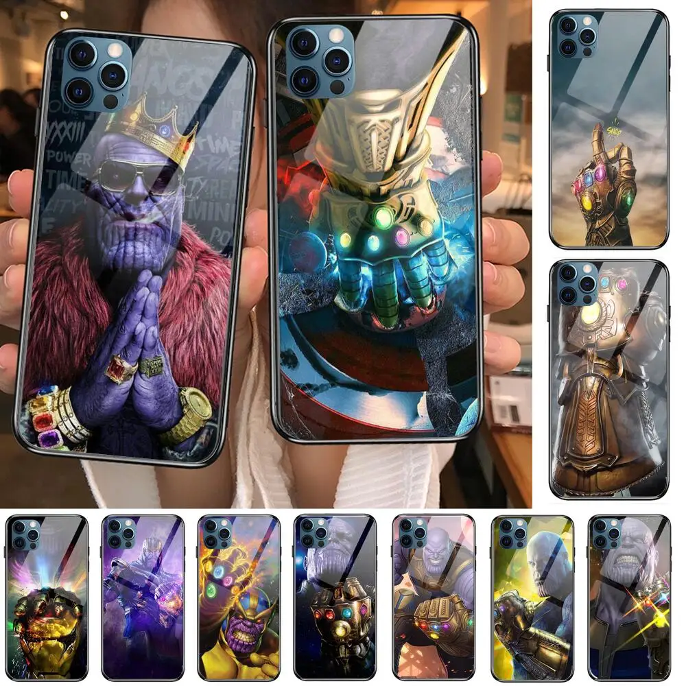

Thanos Marvel Hero Anime Phone Cases cover For iphone 11 Pro Max case 12 8 7 6 S XR PLUS X XS SE 2020 mini black cell shell