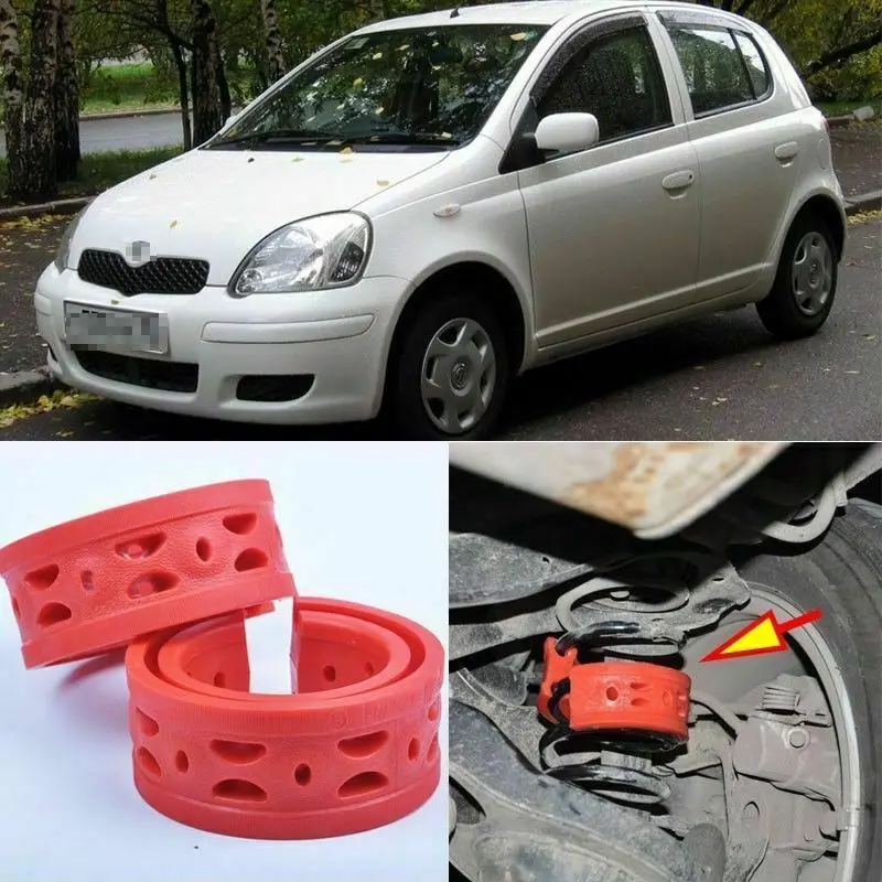 

For Toyota VitZ 2pcs Rear Air Suspension Shock Bumper Spring Coil Cushion Buffer Car Accessories