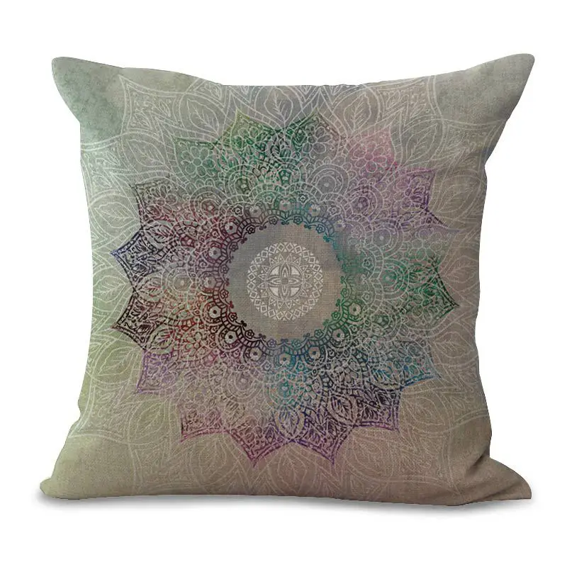 Mandala Flower Bohemia cushion cover 45*45 sofa cushions office car Pillow cases Polyester home decor pillow covers kd-0006 | Дом и сад