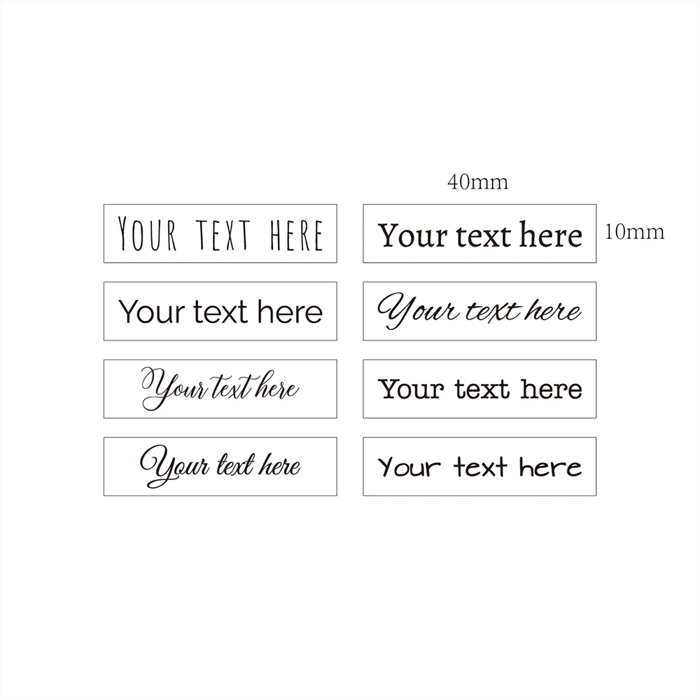 160pcs Custom Ironing Labels Clothing Text iron on Organic Cotton Fabric Name Label (TB3266) |
