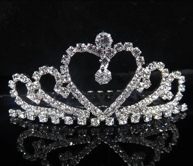 Маленький гребешок для волос в виде тиары модный прозрачный кристалл Корона