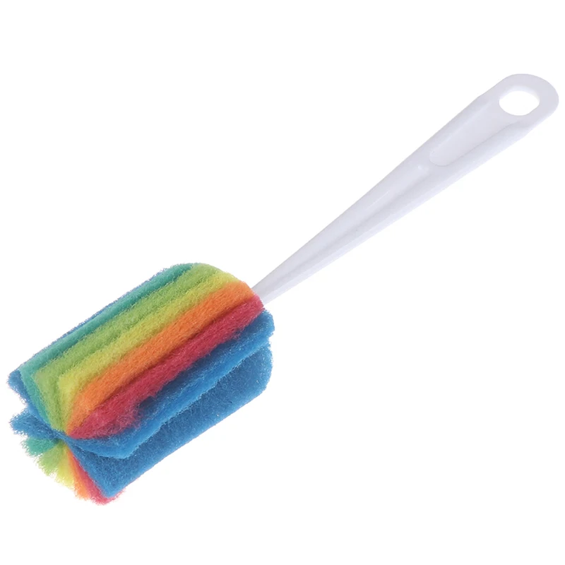 

Detachable Colorful Water Bottle Cup Mug Glass Washing Sponge Cleaning Brush Scrubber With Handle Cleaning Utensils Brush Glass