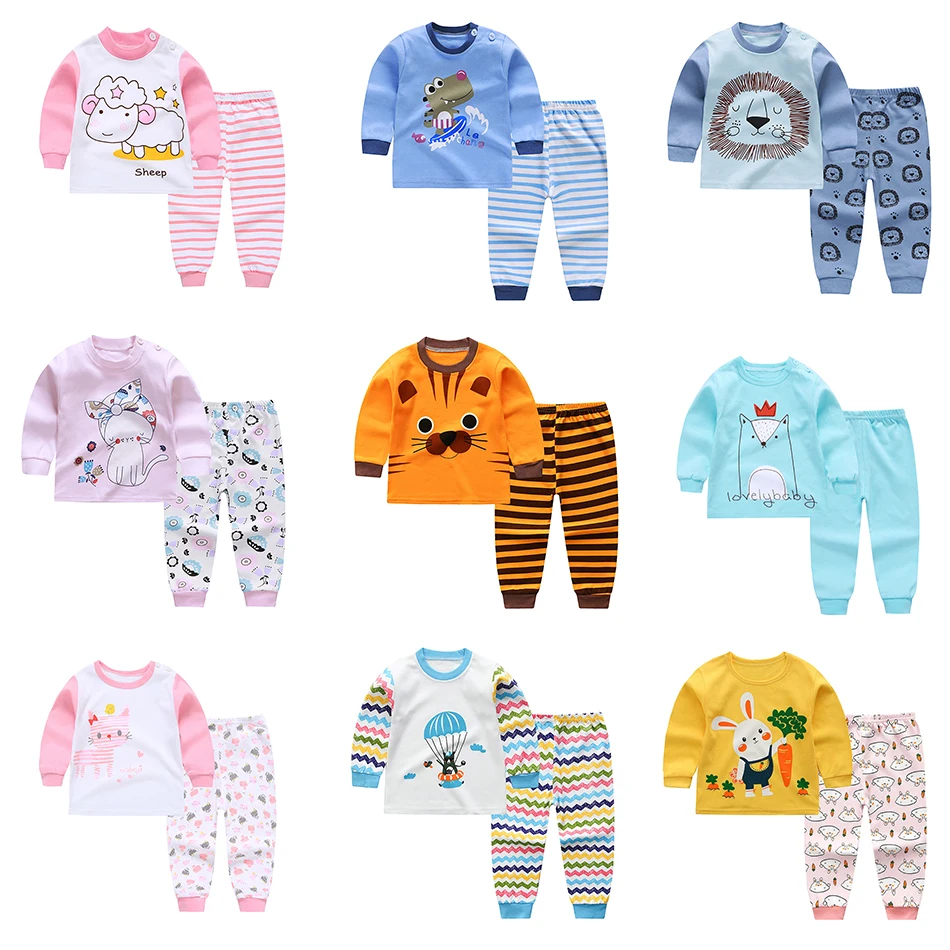 Пижама детская хлопковая для мальчиков и девочек на осень | Детская одежда обувь