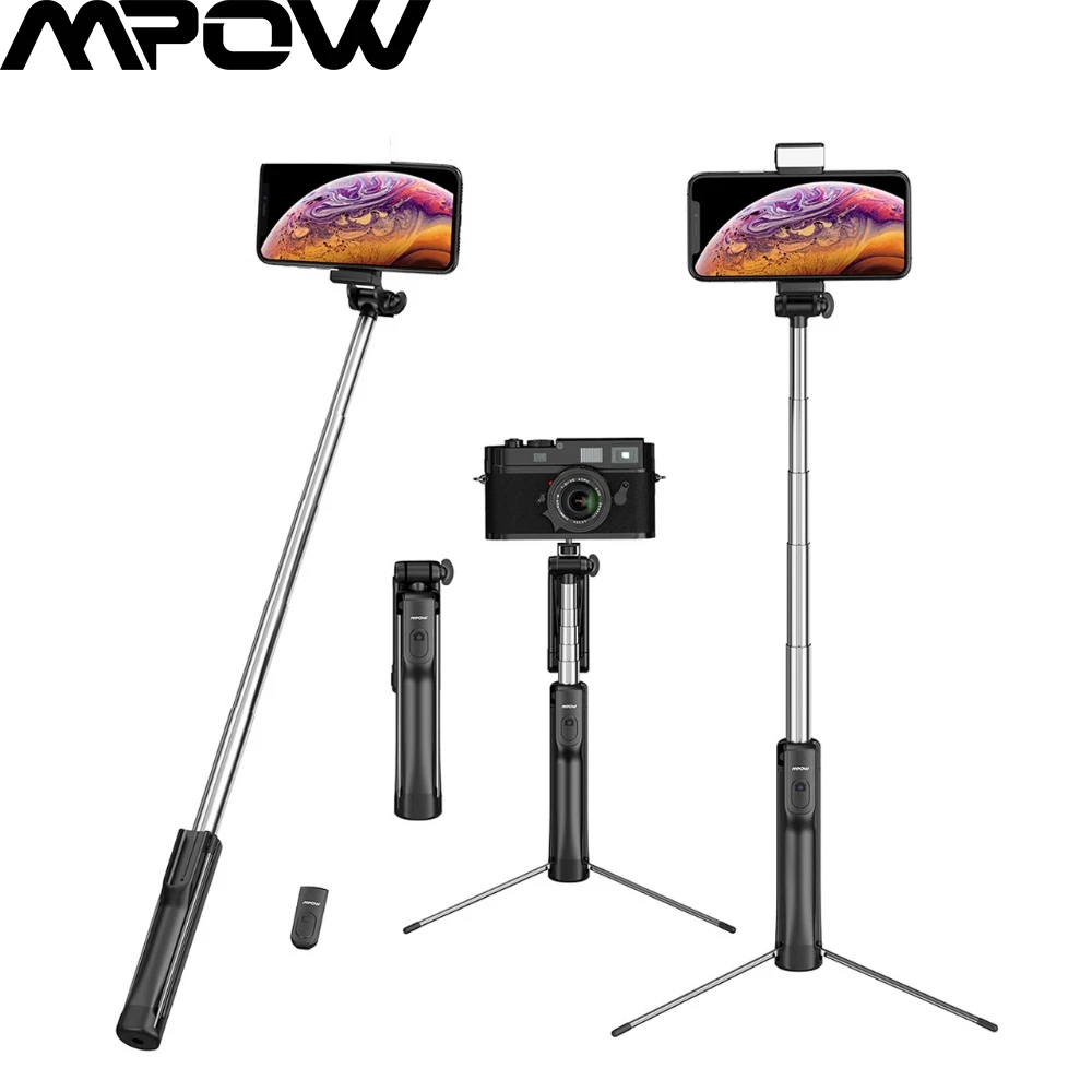 

Монопод для селфи Mpow, телескопический беспроводной штатив с дистанционным управлением и подсветкой для iPhone/Samsung/Huawei