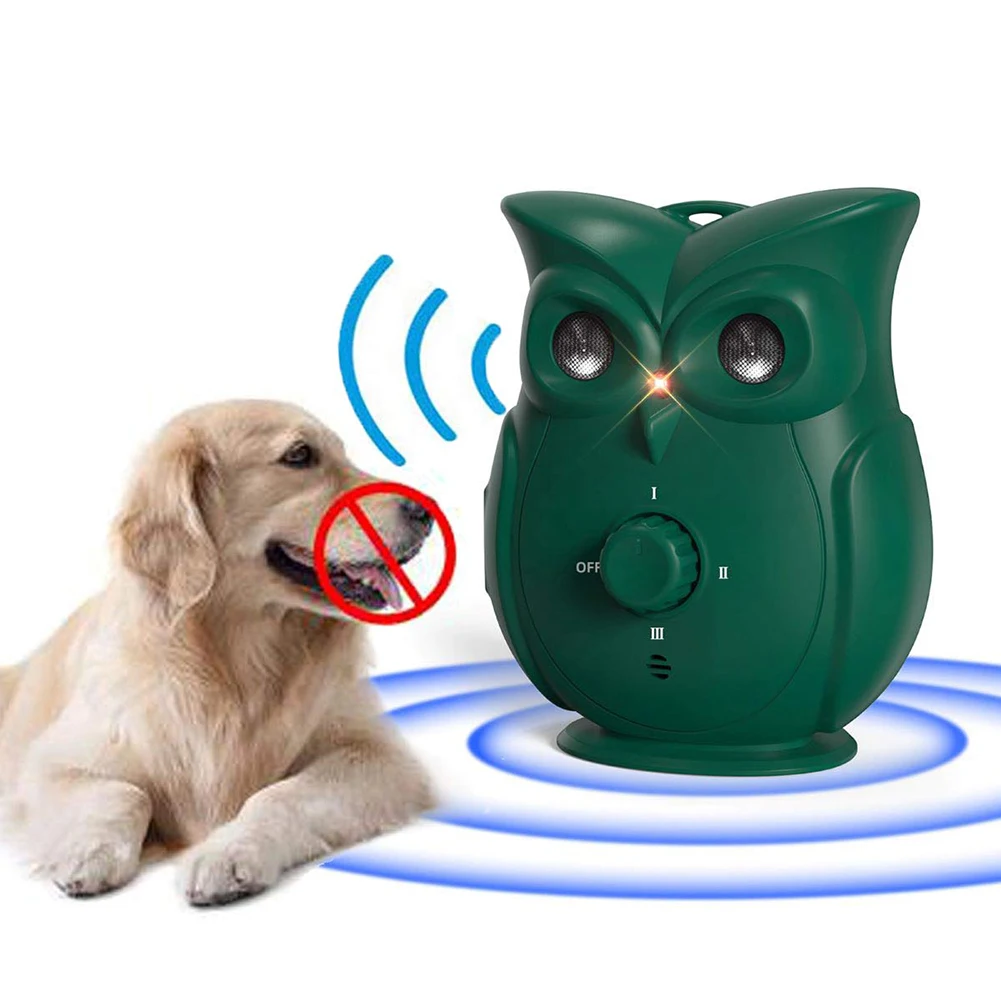 

Owl Shape Training Device Trainer LED Anti Barking Ultrasonic Puppy Repeller Aggressive Chaser Anti Barking Trainer Tool