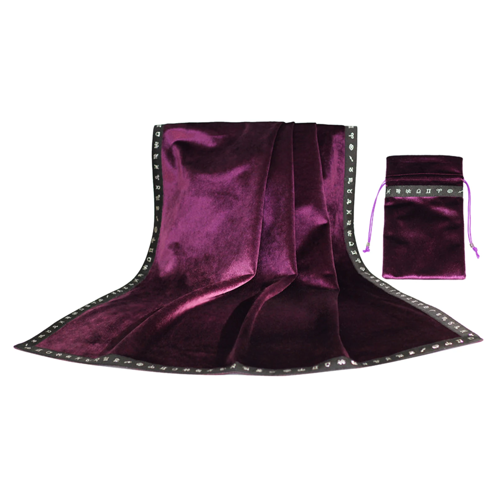 

Home Decor Soft Altar Board Game With Pouch Velvet Divination Foldable Entertainment Tarot Table Cloth Set Wicca Astrological