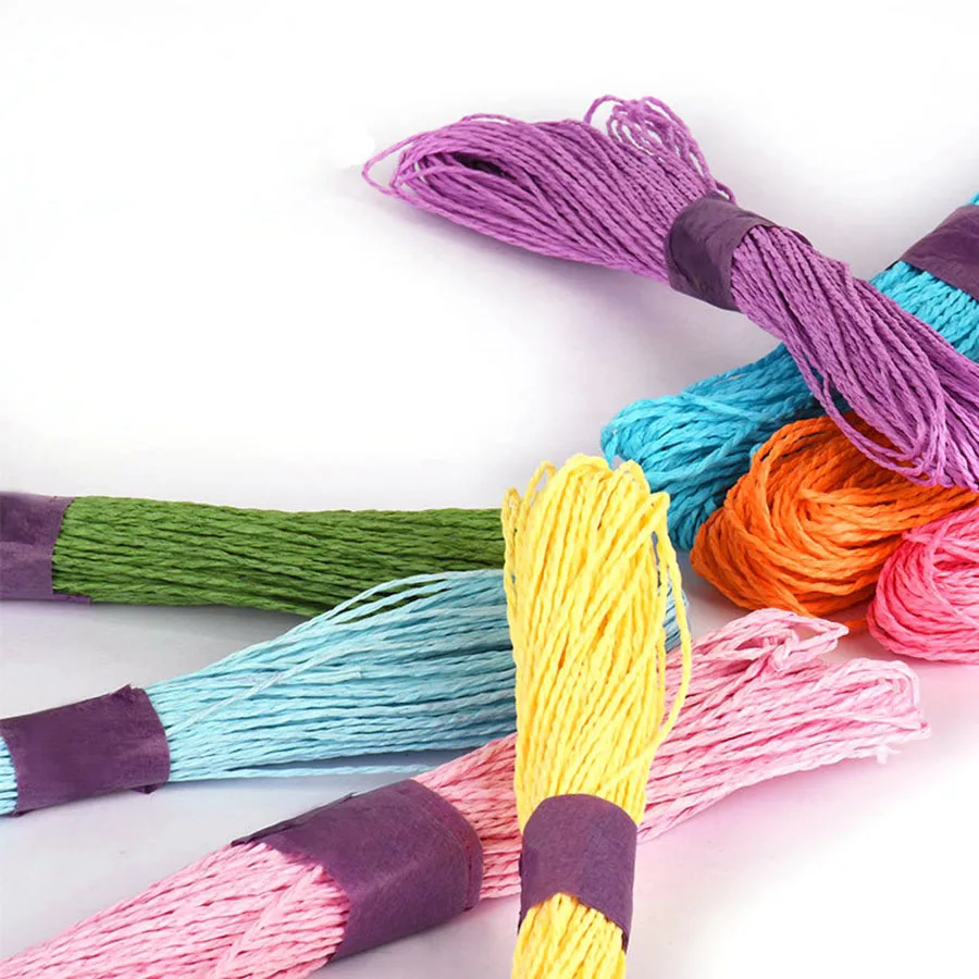 100 г/шт. соломенная пряжа из рафии для вязания крючком от солнца с защитой УФ-лучей