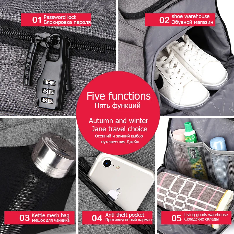 

Gym Bag Multifunction Men Sports Bags Woman Fitness Bags Laptop Backpacks Hand Travel Storage Bag With Shoes Pocket Yoga