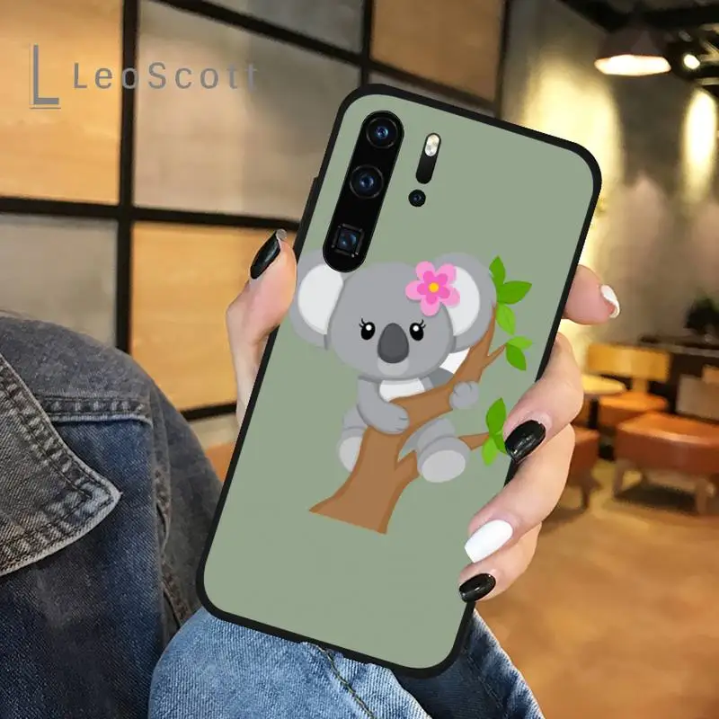 

Animal sleeping koala Phone Case For Huawei honor Mate P 9 10 20 30 40 Pro 10i 7 8 a x Lite nova 5t shell Funda
