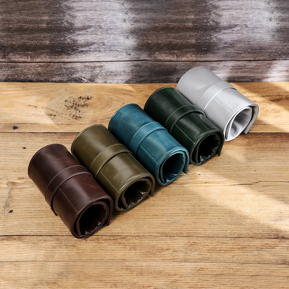 Роскошный чехол для часов с 6 слотами из нубука ручной работы держатель