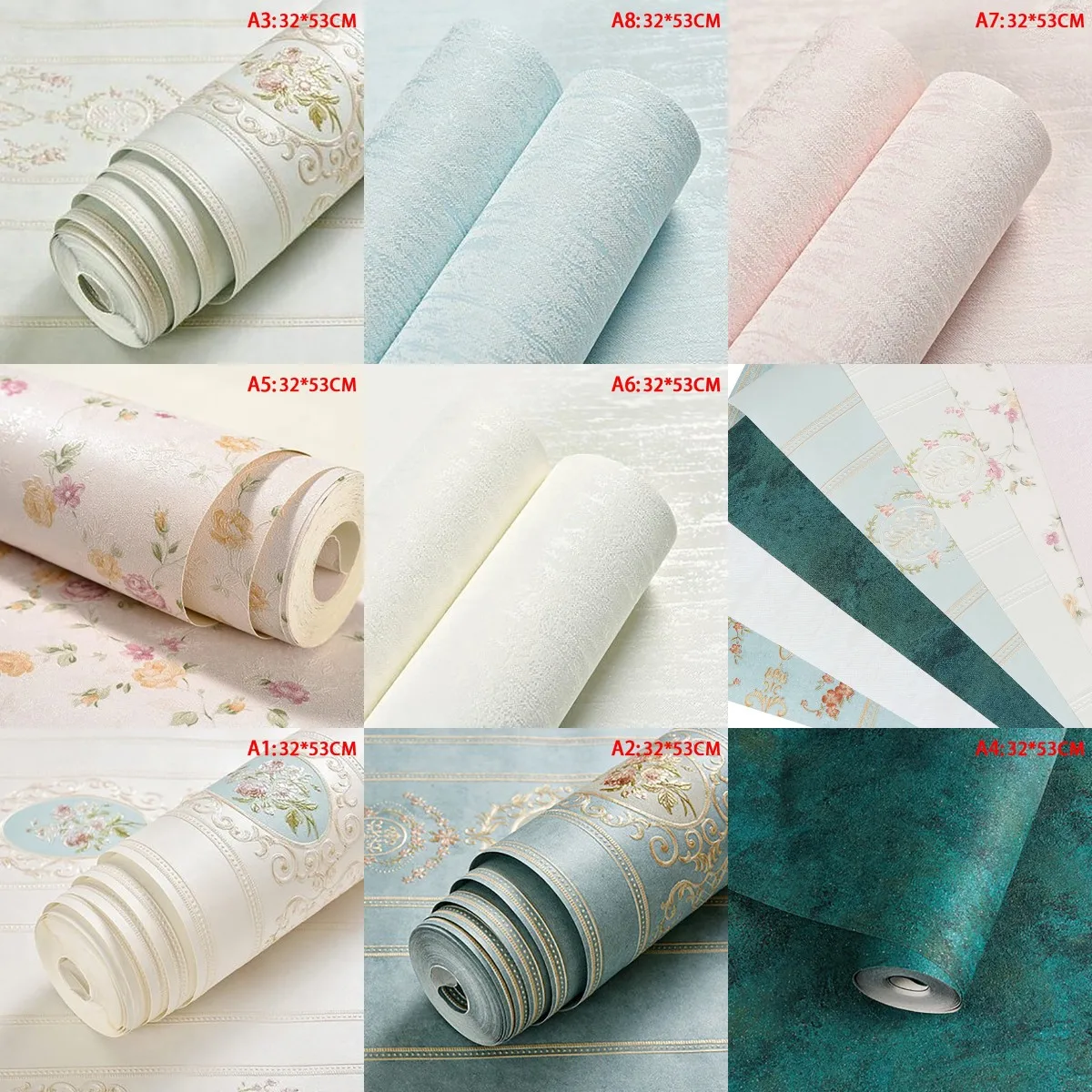 

Dollhouse DIY Colorful Wallpaper Sticker Children Gift Toy 1:12 Dollhouse Mini Furniture Miniature Rement Doll Accessories