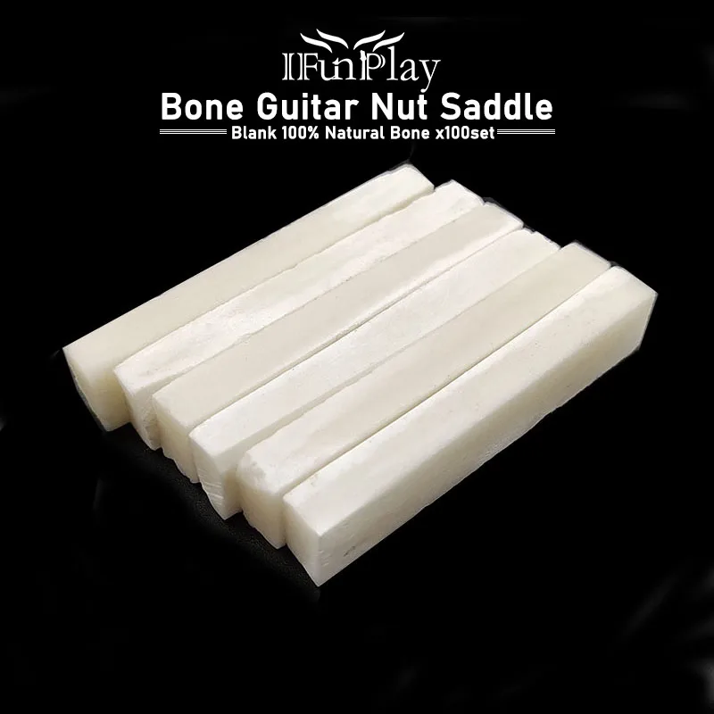 DIY натуральная костяная гитара мост Гайка Седло Кость пустая гайка ручная работа