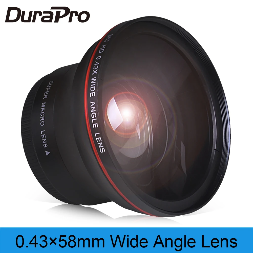 58mm 0.43x Professional HD Wide Angle Lens (w/Macro Portion) for Canon EOS 750D 760D 650D 600D 550D 500D 450D 400D 350D 300D 7D