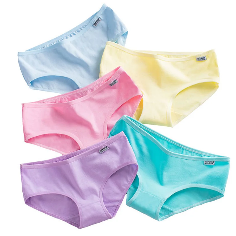 

Girls Panties Cotton Seamless Briefs Teenage Underwear Random Colors Comfort Girls Kids Underwear Breathable Panties 1pc 2021