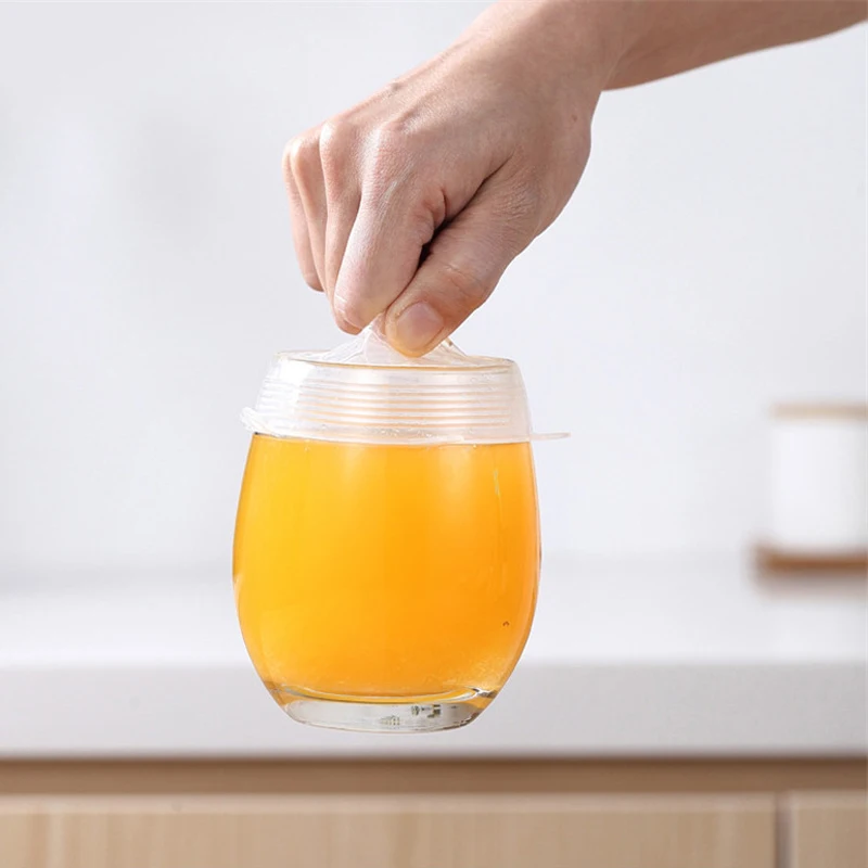 Силиконовая крышка для пищевых продуктов 6 шт./компл. растягивающаяся Крышка