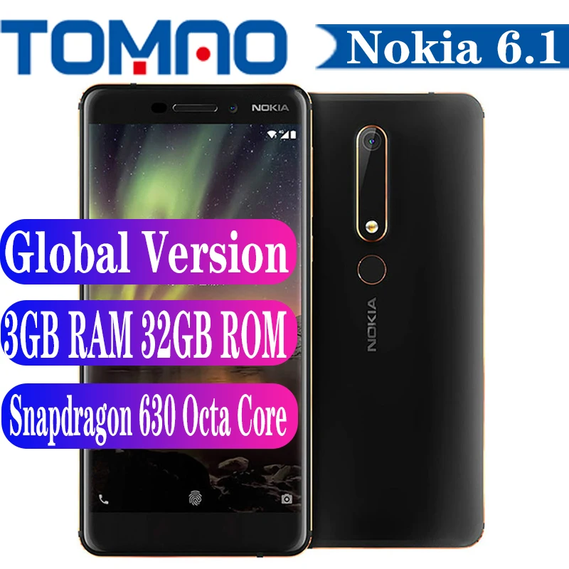 Глобальная версия смартфона Nokia 6 1 Восьмиядерный процессор Snapdragon 630 3 Гб