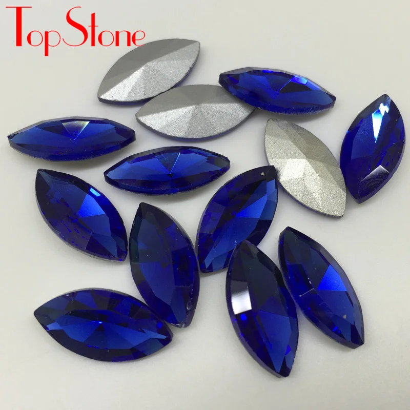 TopStone Navette Стразы 5x10 6x12 7x15 9x18 17x32 мм все цвета острые стеклянные хрустальные камни