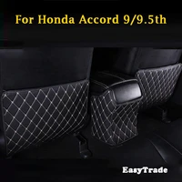 for honda accord 9th 9 5th gen pu leather car seat anti kick mat rear row seat cover back protection mats interior accessories