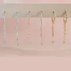 Рождественский подарок тонкой Серебряные ювелирные изделия из розового цвета: золотистый, серебристый 3 цвета Гарантия 925 пробы серебряные серьги с цепью и кисточкой серьги с подвесками в виде серьги