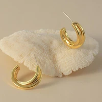 925 sterling silver ear needle simple c shaped spiral metal punk stud earring for women trendy personality earrings jewelry