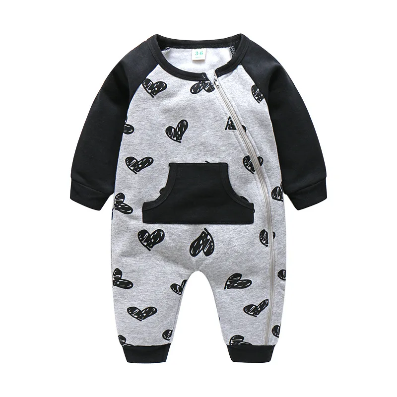 Комбинезон с капюшоном 0-2 лет для мальчиков на молнии весну |