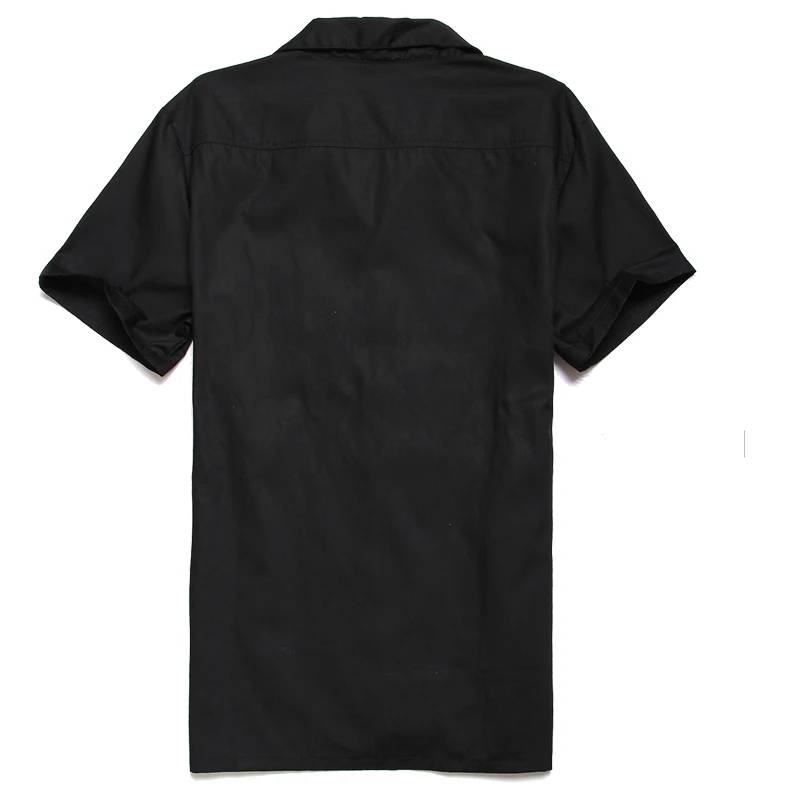 

Online Men Fashion New Designs Swallow Tattoo Heart Print Panel Casual Tops Cotton Rockabilly 40s 50s Vintage Work Shirts