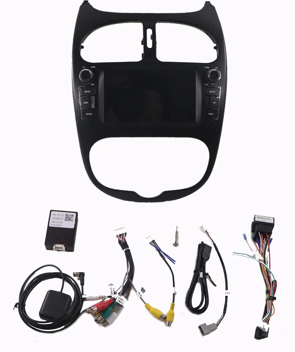 Android 10 автомобильный мультимедийный плеер для Peugeot 206 Ram 64G GPS-навигация BT с