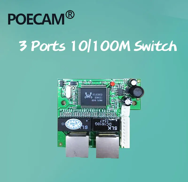Быстрая Мини-Плата 10/100 Мбит/с 2 портами ethernet, сетевой концентратор lan, плата переключения, двухслойная печатная плата, 2 rj45, 1*8 pin, головная панель, планшеты, usb flash, 3d