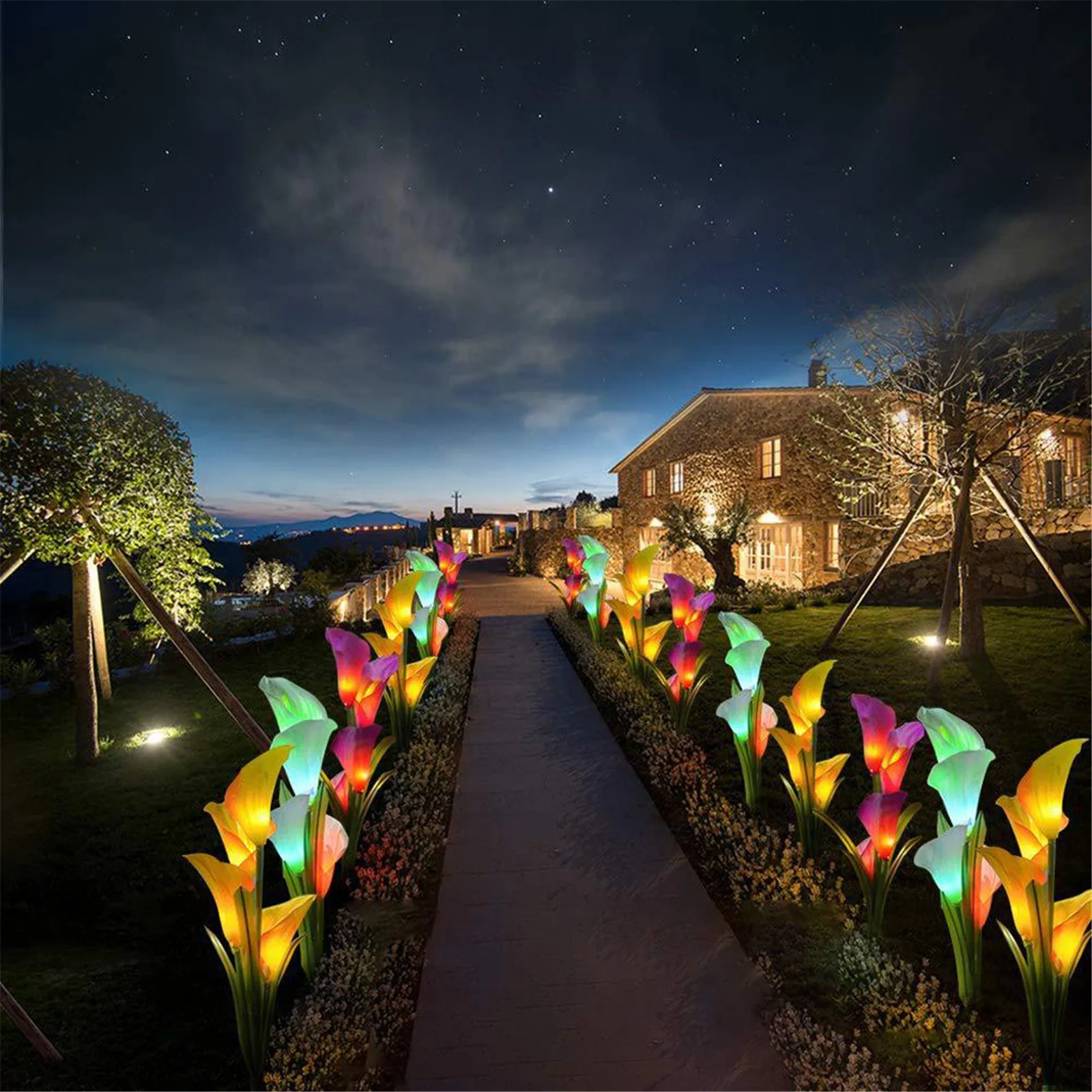 

Solar Led Light Outdoor Solar Lantern Led Lights Lawn Lamp 4 Head Solar Led Lamp Garden Decoration Outdoor Solar Light Jardn