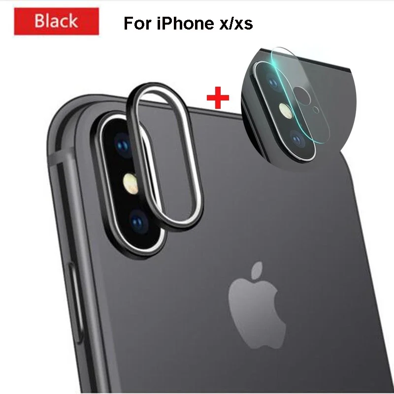 1 шт. пленка для объектива задней камеры + кольца корпуса IPhone Xr Xs MAX X / 7/ 8 Plus