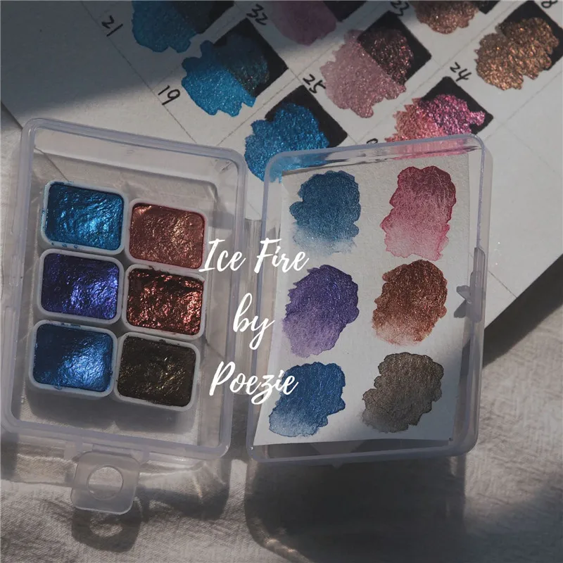 6 шт./Корд. Фотоэлементы для ногтей акварель синий фиолетовый зеленый маникюрный