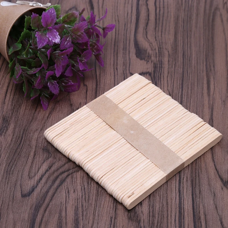 

50PCS Wooden Waxing Wax Spatula Tongue Depressor Disposable Bamboo Sticks Kit