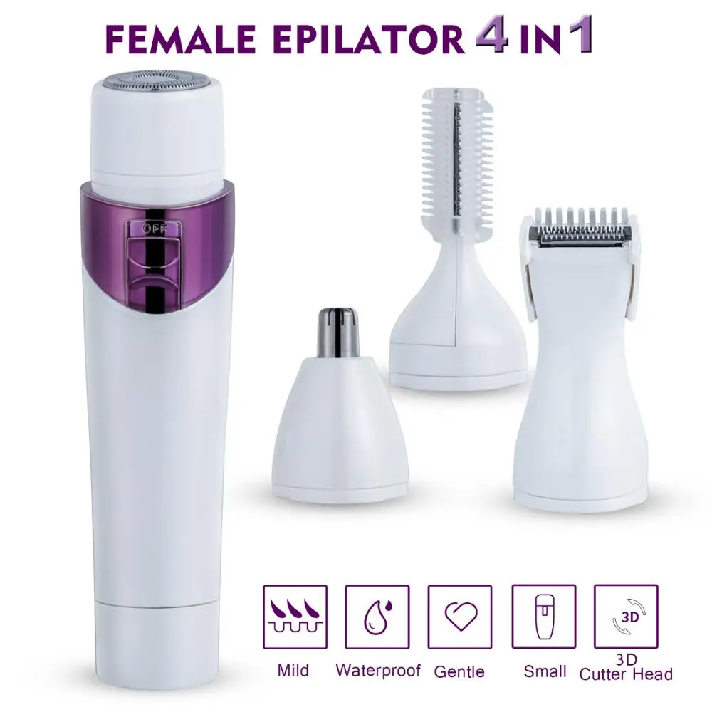 Женский Электрический эпилятор 4 в 1 портативная многофункциональная