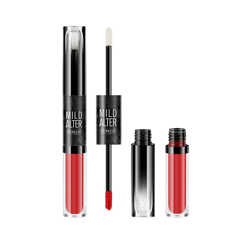 Двойная головка 6 цветов губная помада для макияжа блеск губ длительное увлажнение Косметическая Помада