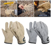 gloves for bbq grill welding work heat resistant leather oven safety gloves