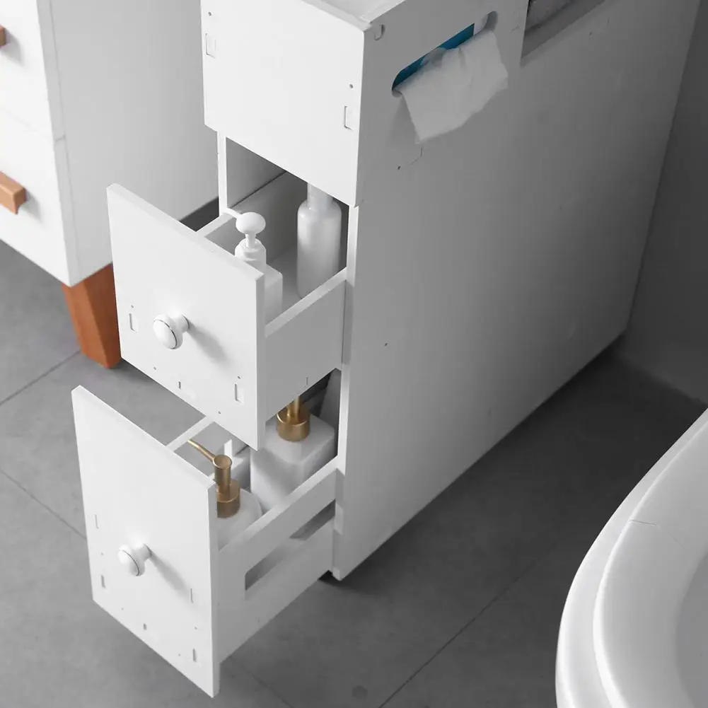 Ванная комната полка для хранения туалета шкаф ванной комнаты белый деревянный